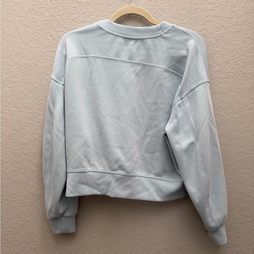 Lululemon Softstreme Perfectly Oversized Cropped Crew Sheer Blue - Picture 5 of 5